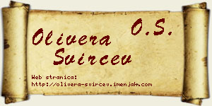 Olivera Svirčev vizit kartica